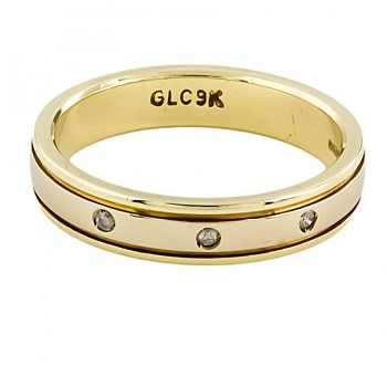 9ct gold Diamond Wedding Ring size M½